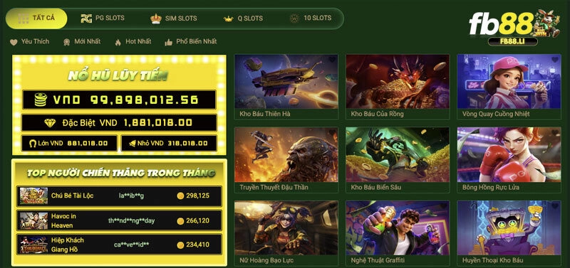 Nổ hũ Fb88 – jackpot nổ liền tay Nổ hũ Fb88 – jackpot nổ liền tay